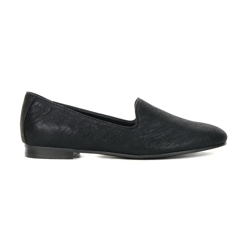 Vionic Willa II Loafer Shoe Size 8 Black Shimmer Slip On Flats Comfort Support